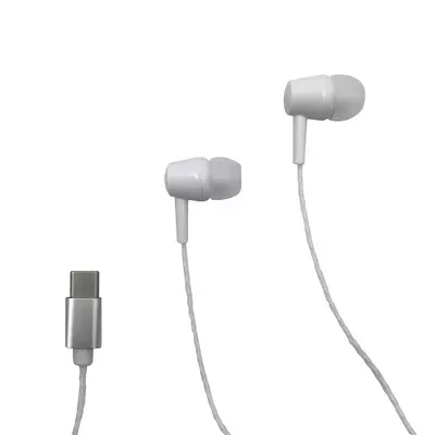 Media-Tech Magicsound fülhallgató, USB Type-C, Fehér