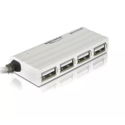 Delock külső HUB USB 2.0 (4 porttal), 480 Mbps, fehér