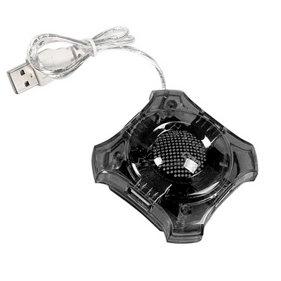 Esperanza 4-portos HUB USB2.0, fekete