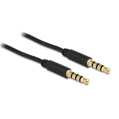 Delock Sztereo kábel 3.5 mm 4 pin plug > plug 2 m