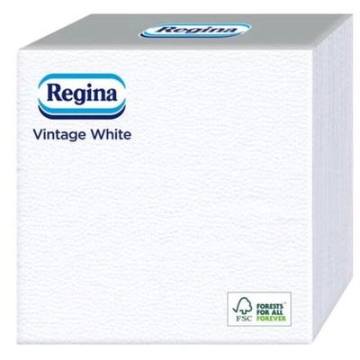 Regina vintage white szalvéta 45db 1rétegű 33x33cm
