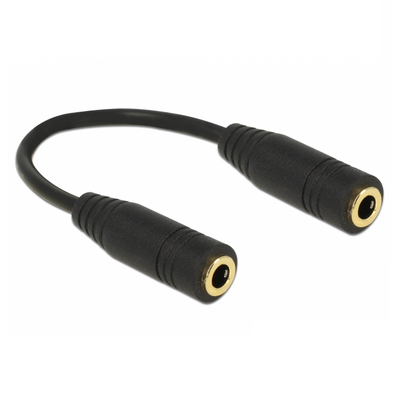 Delock Adapter Audio sztereó jack 3,5 mm-es, 4 pólusú anya > anya 13 cm