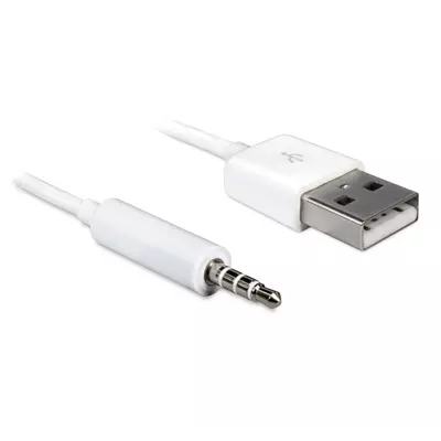 Delock USB-A apa > sztereo jack 3.5 mm apa 4 pin IPod Shuffle kábel, 1 m