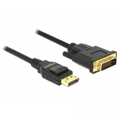 Delock Kábel Displayport 1.2 dugó > DVI 24+1 dugó passzív 2 m fekete