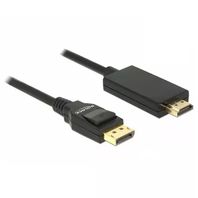 Delock Kábel Displayport 1.2 dugó > High Speed HDMI-A dugó passzív 4K 3 m fekete
