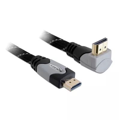 Delock High Speed HDMI-kábel típusú Ethernet  HDMI A dugós > HDMI A dugós derékszögű 4K 1 m