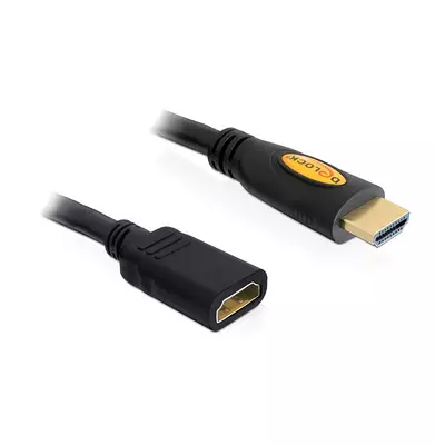 Delock magas sebességű HDMI hosszabbító kábel, Ethernettel, A apa / anya, 2 m