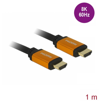 Delock Ultra nagy sebességu HDMI kábel 48 Gbps 8K 60 Hz 1 m