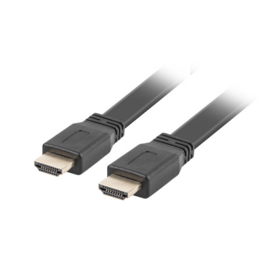 Lanberg HDMI M/M V2.0 4K lapos fekete kábel, 1.8m