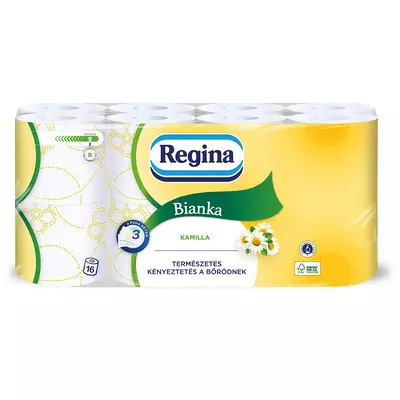Regina Bianka kamillás WC papír 16 tekercs 3 rétegű