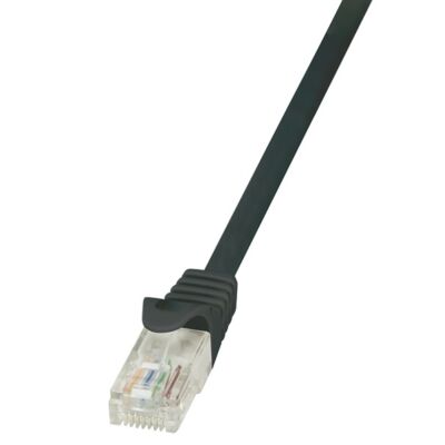 LogiLink CAT5e UTP Patch Kábel AWG26 fekete, 0,5m