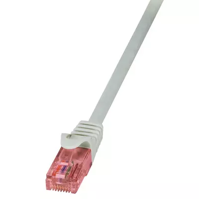 LogiLink CAT6 U/UTP Patch Cable PrimeLine AWG24 LSZH grey 0,25m
