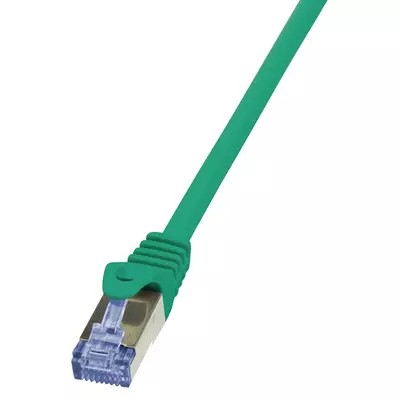 LogiLink CAT6A S/FTP Patch Cable PrimeLine AWG26 PIMF LSZH green 0,25m