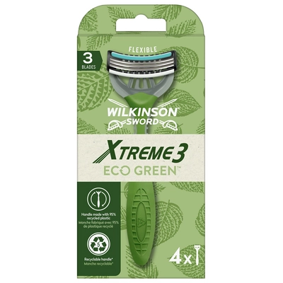 Wilkinson Extreme3 eco-green eldobható férfi borotva 4db