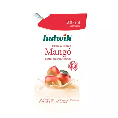 Ludwik mangós folyékony szappan utántöltő 500ml