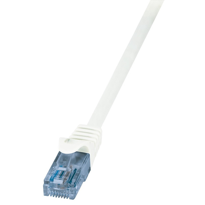 Logilink Patch Cable Cat.6A U/UTP, white,  1,00m
