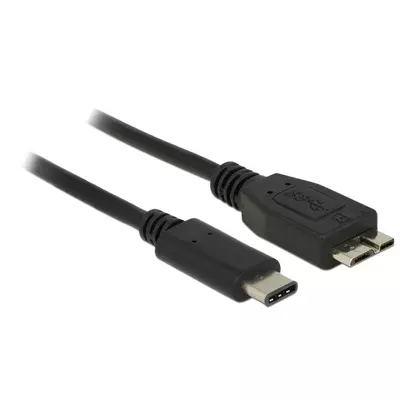 Delock Kábel SuperSpeed USB (USB 3.1, Gen 2) USB Type-C dugó > USB Micro-B típusú dugó 0,5 m fekete