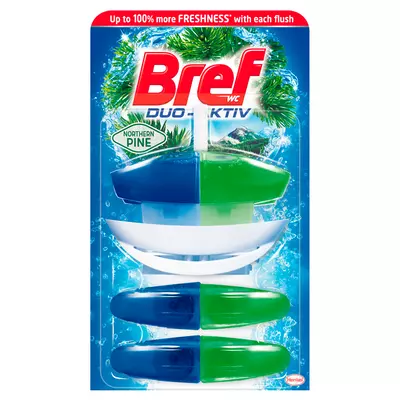 Bref Classic Duo-Aktiv fenyő illatú WC-frissítő WC illatosító 3x50ml