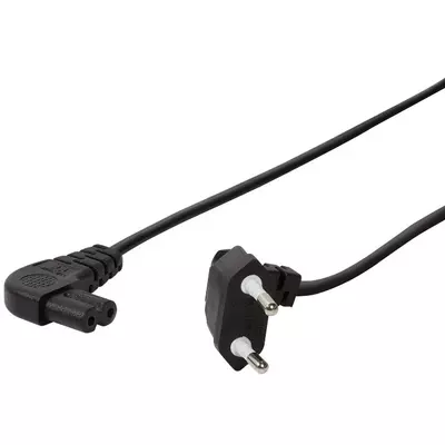 Logilink Power Cord, Euro 90° - Euro8 90°, black,  0.75m