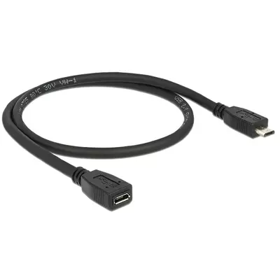 Delock Bővítőkábel USB 2.0-s, Micro-B típusú csatlakozódugóval > USB 2.0-s, Micro-B típusú csatlakoz