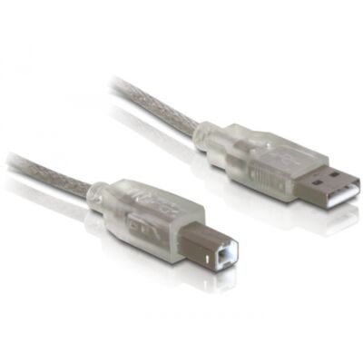 Delock USB 2.0 A-B apa/apa 0,5 m-es kábel Ferritgyűrűvel