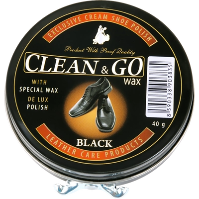Clean & Go fekete dobozos cipőkrém 40g