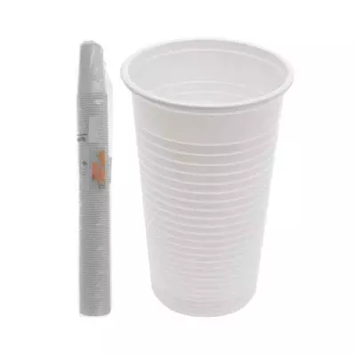 Eldobható fehér műanyag pohár 2dl 100db