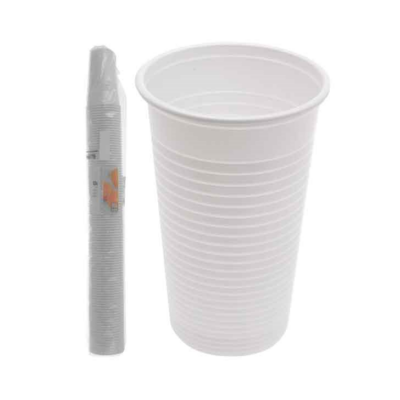 Eldobható fehér műanyag pohár 2dl 100db