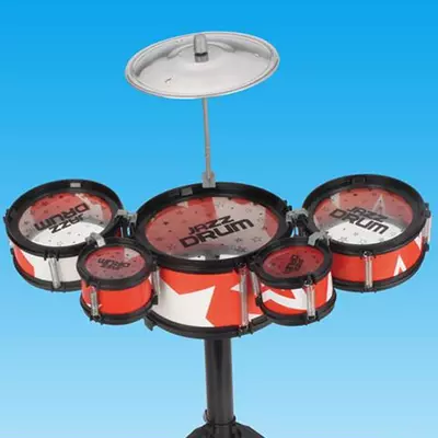 Jazz Drum állványos 6 részes piros játék dobfelszerelés