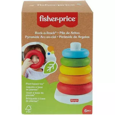 Fisher-Price: ECO Színes gyűrűpiramis bébijáték - Mattel