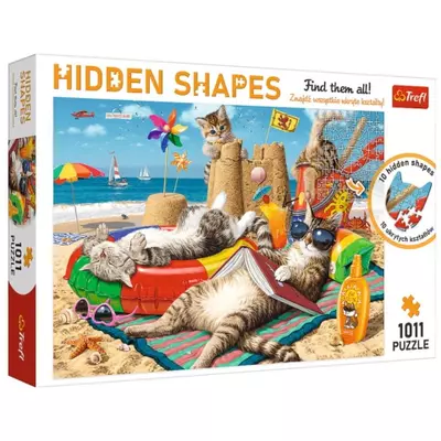 Hidden Shapes: Feline nyaralás 1000db-os puzzle - Trefl