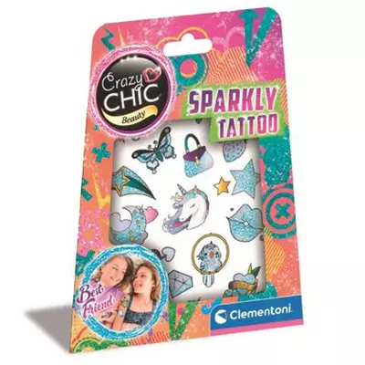 Crazy Chic: Sparkly csillogó tetoválás szett - Clementoni