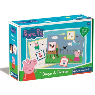 Peppa malac Bingo és puzzle játékszett - Clementoni