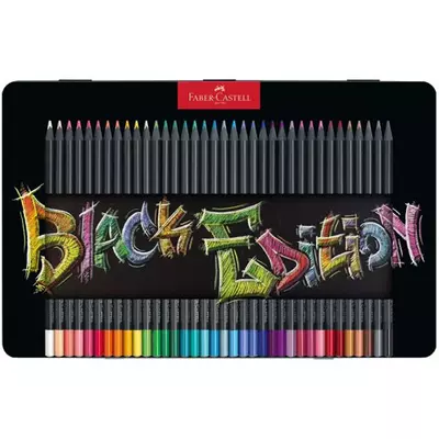 Faber-Castell: Black Edition színes ceruza 36db-os szett fém dobozban