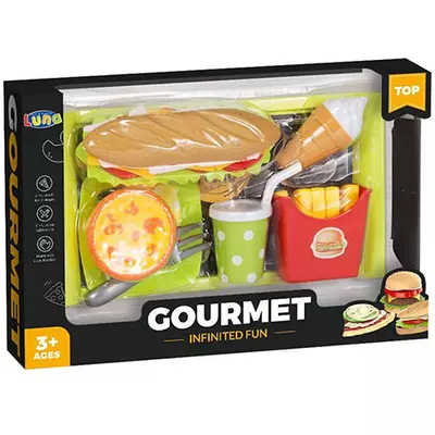 Gourmet szendvicsbár menü tálcával