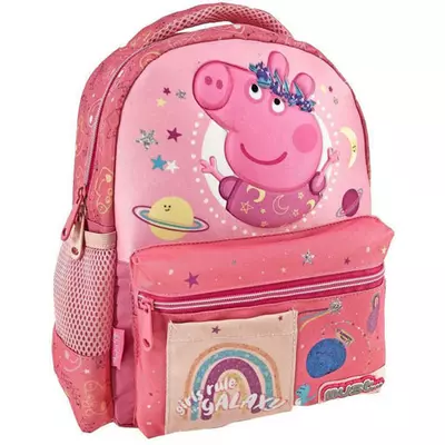 Peppa malac: Girls Rule the Galaxy 3D mintás ovis hátizsák 27x10x31cm