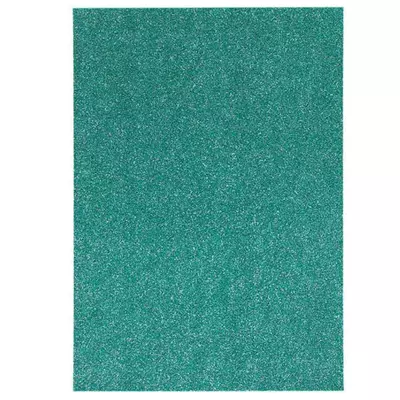 Spirit: Öntapadós csillámos dekorációs habszivacs lap zöld színben A/4 1db