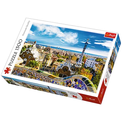 Park Güell, Barcelona 1500 db-os puzzle - Trefl