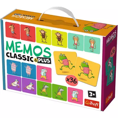 Állatos Classic & Plus memória játék 36db-os - Trefl