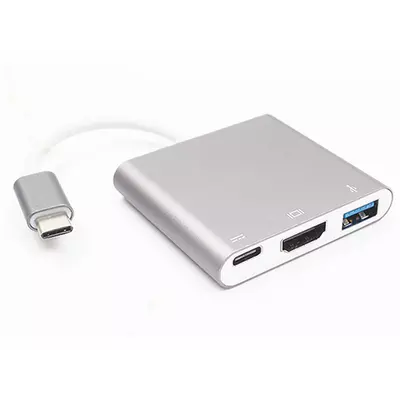 Thunder HBC-301, USB-C átalakító 3in1 + gyorstöltés (100W)