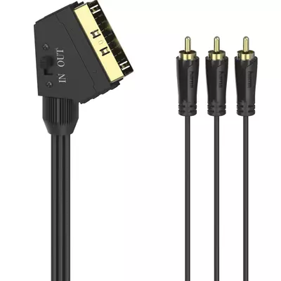 Hama FIC av összekötő kábel scart-3rca be/ki 1,5m (205156)