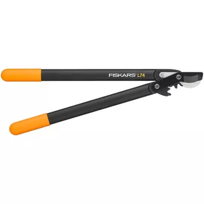 Fiskars PowerGear™ műanyag fogaskerekes ágvágó, horgos fejű (M) L74 (1000582)