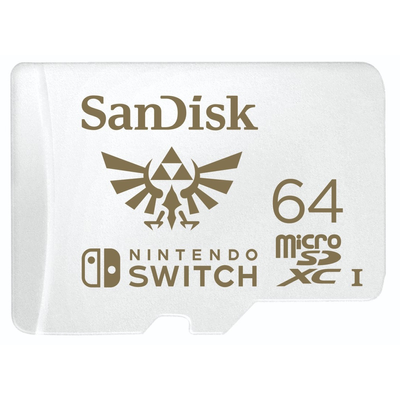Sandisk microsdxc kártya nintendo switch 64gb, 100mb/s, u3, c10, a1, uhs-1 (183551)