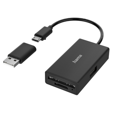Hama FIC kártyaolvasó, usb hub, otg adapter kombó (200125)