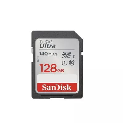 Sandisk sdxc ultra kártya 128gb, 140mb/s cl10 uhs-i (215416)