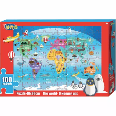 A világ puzzle 100db-os 76607