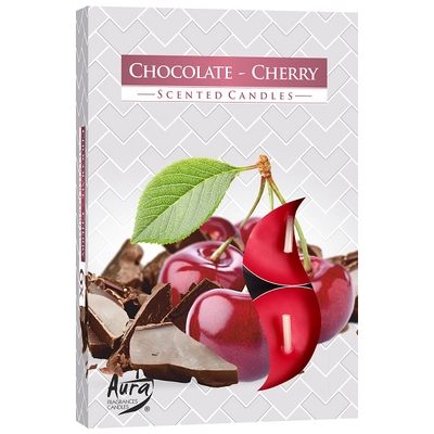 Csokoládé-cseresznye illatú teamécses 6db-os
