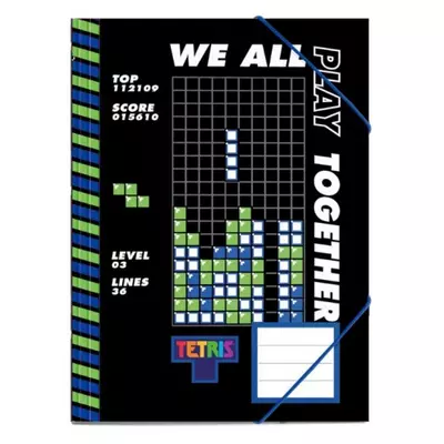 Tetris gumis mappa 25x35cm-es