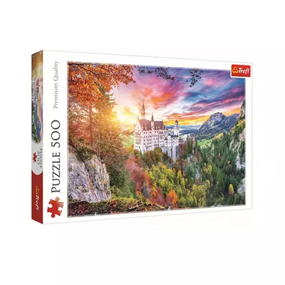 Kilátás a Neuschwanstein kastélyra 500db-os puzzle - Trefl