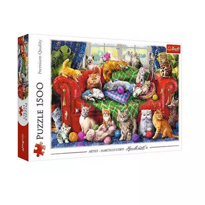 Kiscicák a kanapén 1500db-os puzzle - Trefl